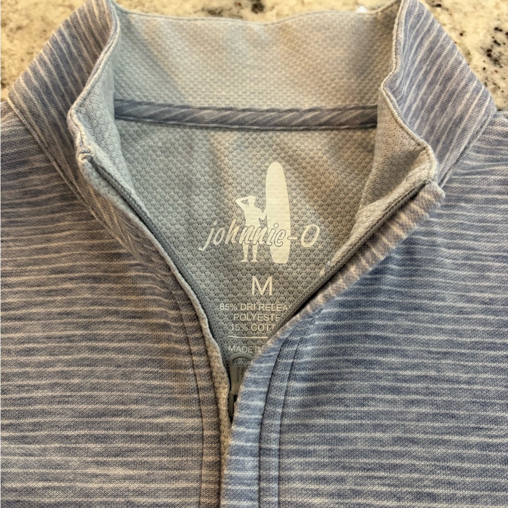 Johnnie-O Men's Light Blue Quarter-Zip Sweater Size Medium